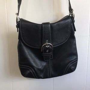 Coach Black Leather Crossbody Purse